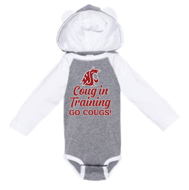 Baby WSU Coug College Football Gear - Onesies, Jersey, Hats, Bib